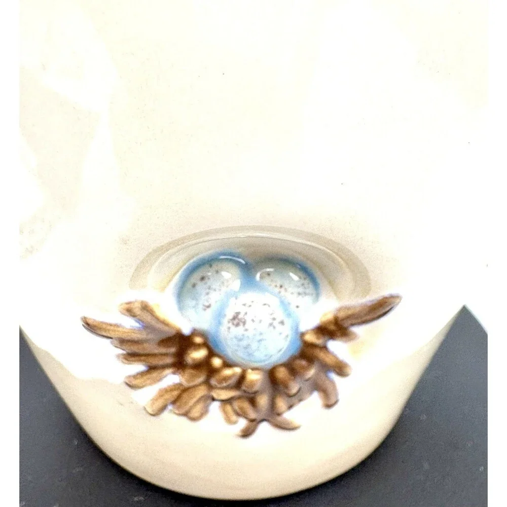 Pottery Barn Bird in Nest 12 oz. Mug Retired Pattern EUC